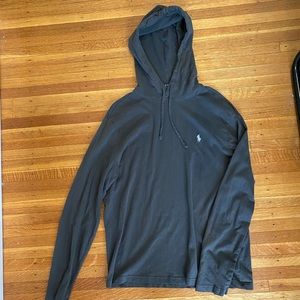 thin polo hoodie